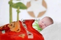 Multicolour Medium Size Animal Baby Velvet Blanket Perfect for below 3yrs Mild Winter as well as Spring - Red, Hooded Baby Blanket